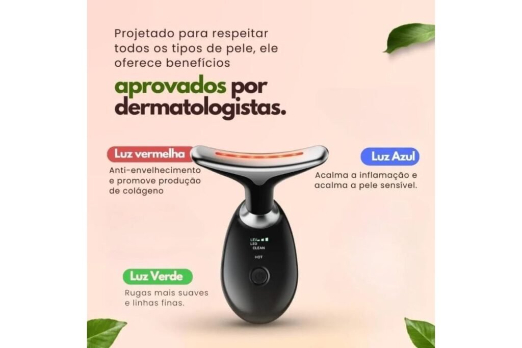 Massageador facial elétrico antirrugas