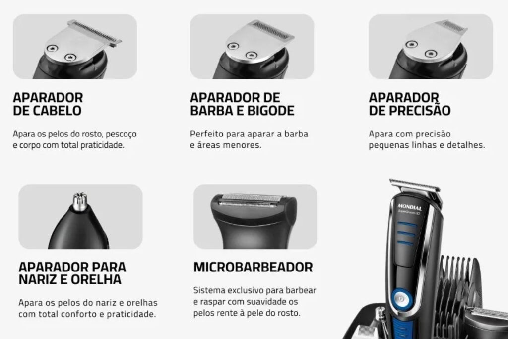 Aparador de Pelos Super Groom 10 Mondial