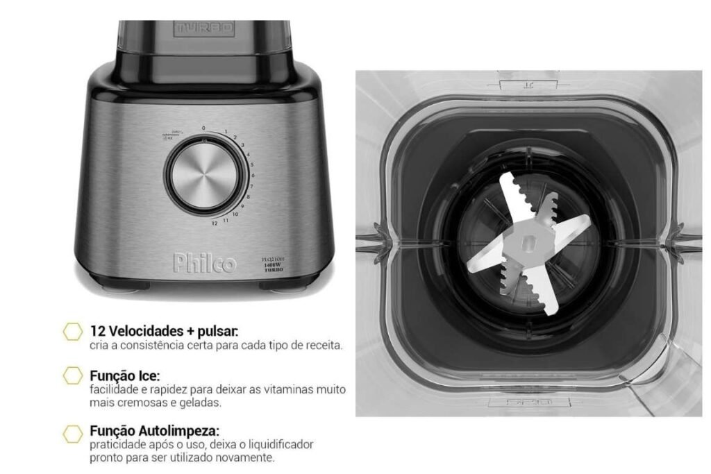 Liquidificador Philco Turbo 3L 1400W
